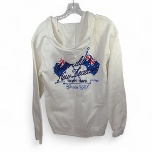Australia New Zealand Cruise Ship Hoodie White Red Blue Sz S  NWT